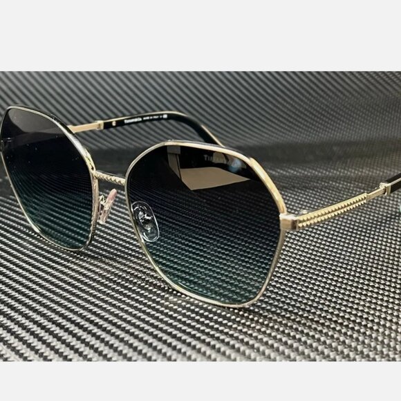 NEW TIFFANY & co. Silver Blue Gradient Women\'s Sunglasses main image 4